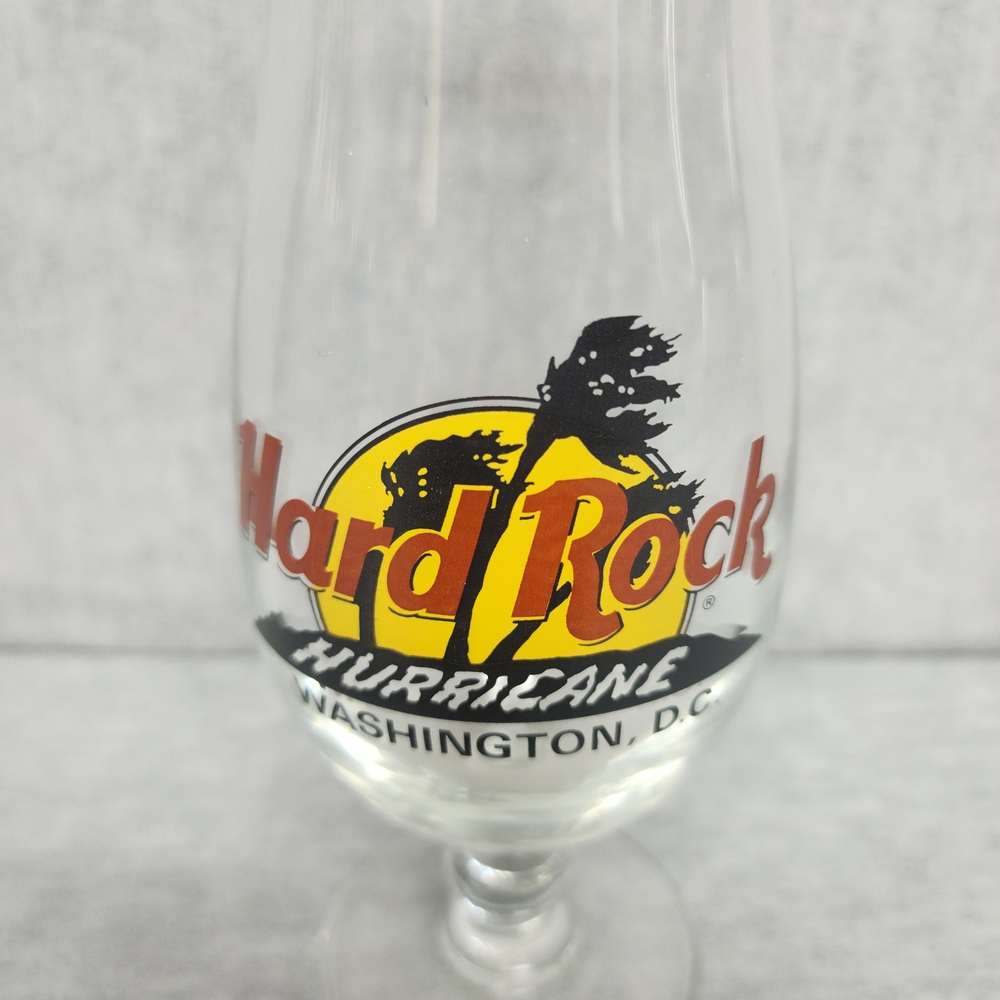 Hard Rock Cafe Washington DC Hurricane Glass - Clear